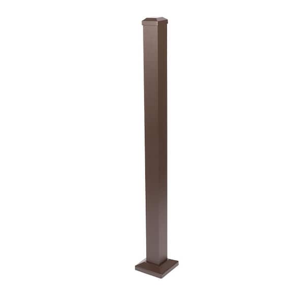 2-1/2 in. x 2-1/2 in. x 39 in. Weathered Brown Aluminum Horizontal Post Kit