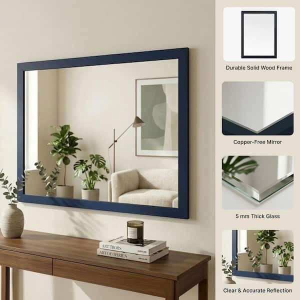 ARIEL 30 in. W x 40 in. H Rectangular Wood Framed Wall Bathroom