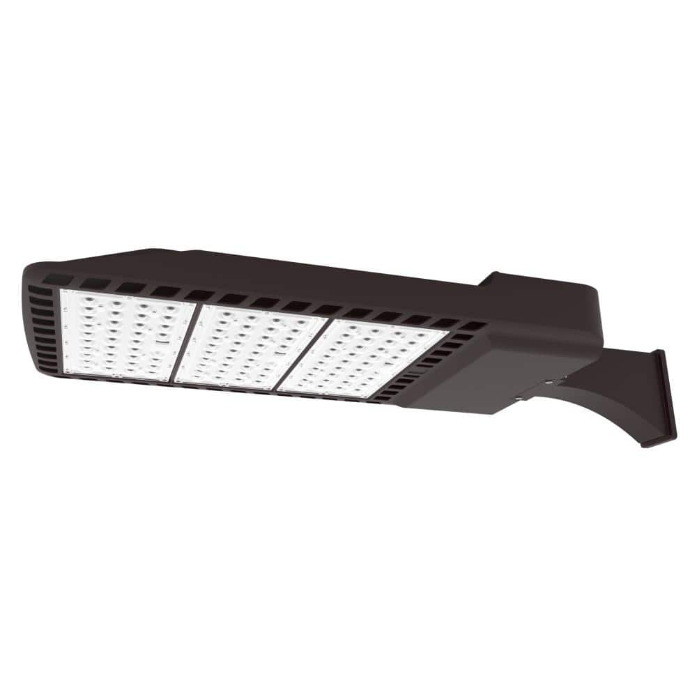 J&H LED 2100-Watt Equivalent Integrated LED Bronze Outdoor Commercial Area Light with Wall Mount, 28800 Lumens