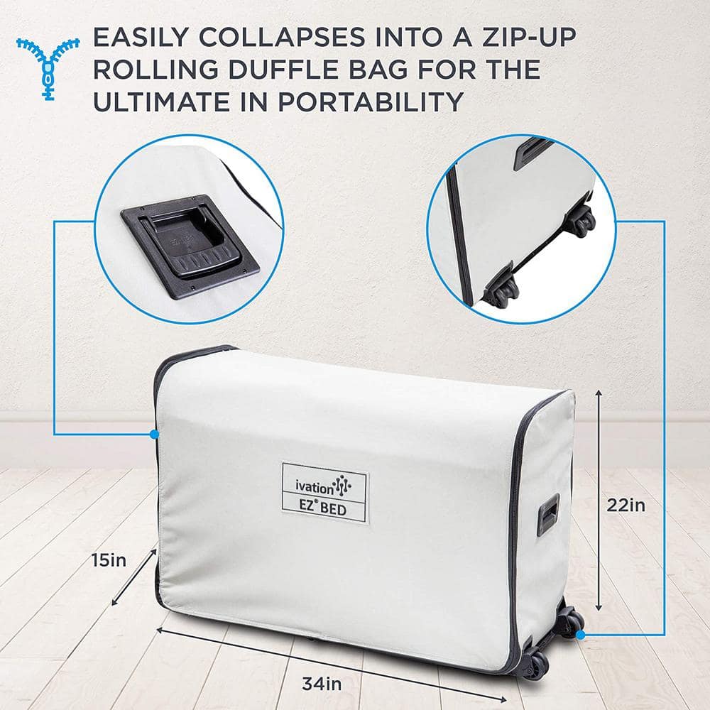 Ivation Full Size Raised Air Mattress with Built-In Pump and Frame