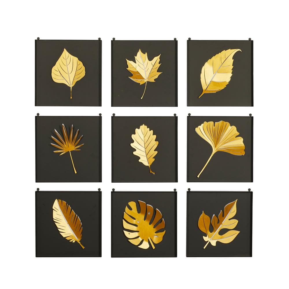Gold Metal Contemporary Wall Decor (Set of 9) price history on PriceWatchPro
