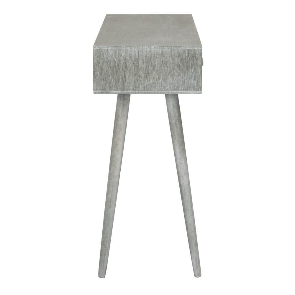 Slate Grey Pine Wood 3-Drawer Console Table