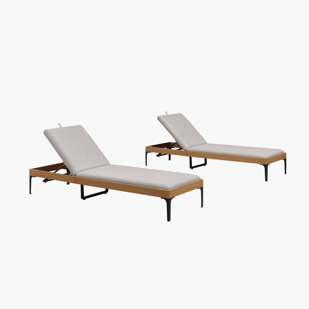 Metal Aluminum Outdoor Chaise Lounge Patio Lounge Chair with White Cushion price history on PriceWatchPro
