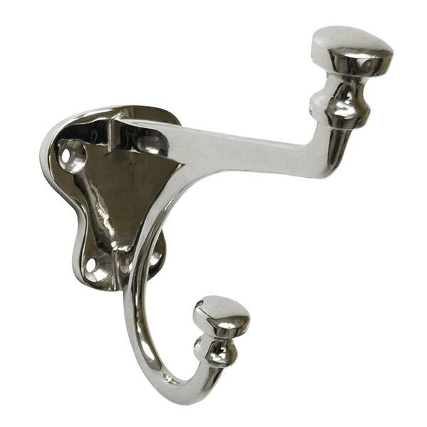 Richelieu Hardware Nystrom Chrome Double Hall Hook 4.25 in. H (1 per Pack)