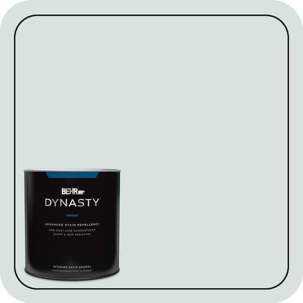 BEHR DYNASTY 1 qt. #490E-2 Delicate Mist Satin Enamel Interior Stain-Blocking Paint & Primer