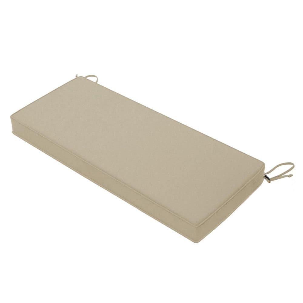 Beige Outdoor Bench Cushion Waterproof Patio Furniture Pad 3 Year Color Fastness Adjustable Straps 45x18 Inch price history on PriceWatchPro