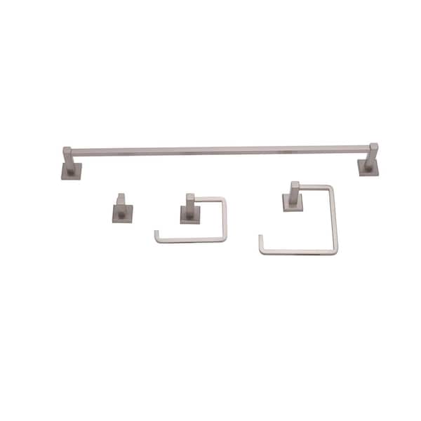 Ponte Giulio 4-Piece Square Bath Hardware Set in Satin