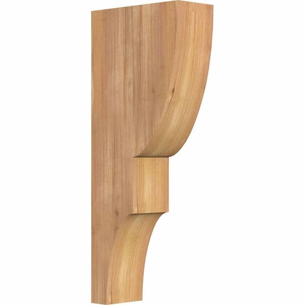 Ekena Millwork 3-1/2 in. x 8 in. x 20 in. Western Red Cedar Ridgewood Smooth Corbel