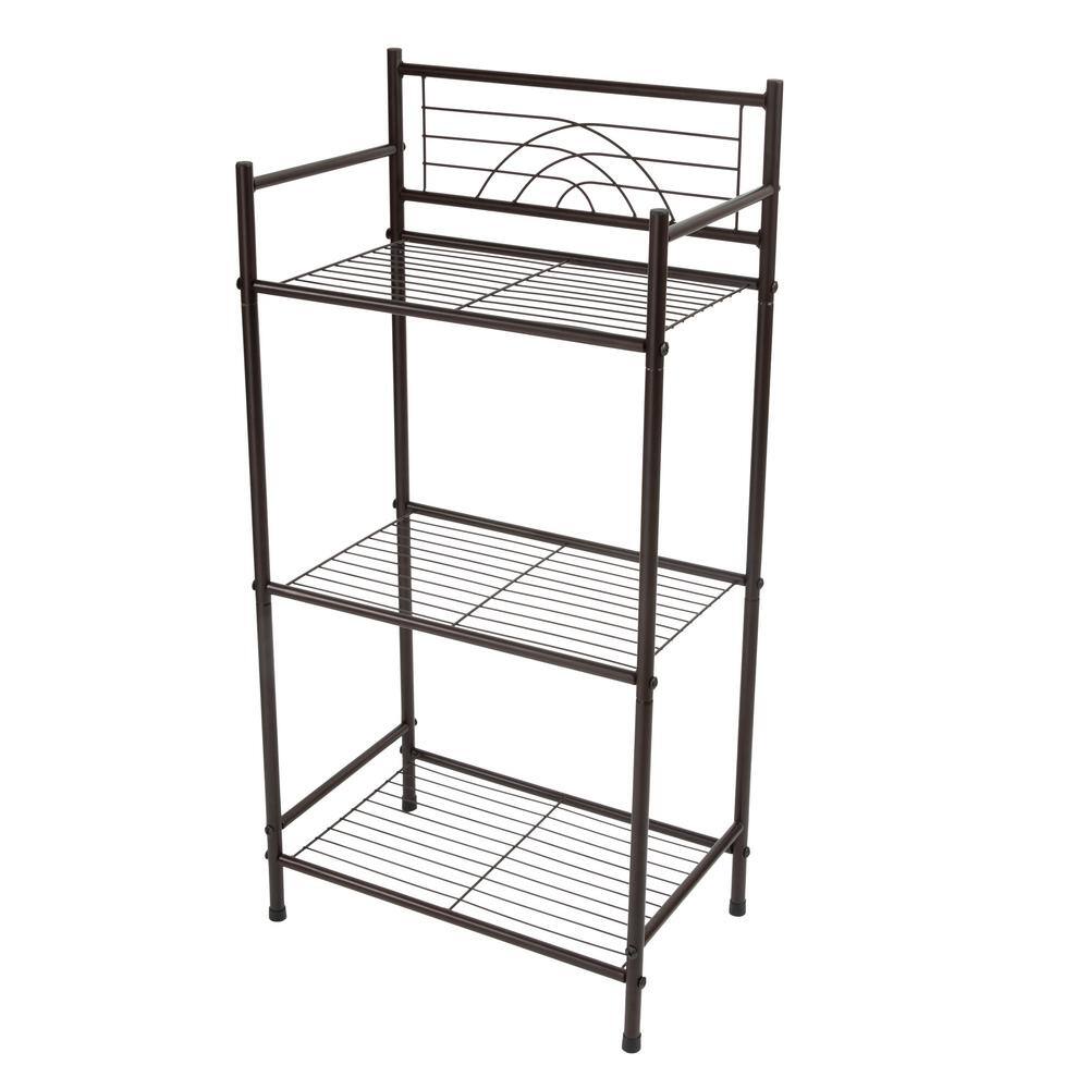 Bronze 3-Tier Industrial Freestanding Bathroom Shelf