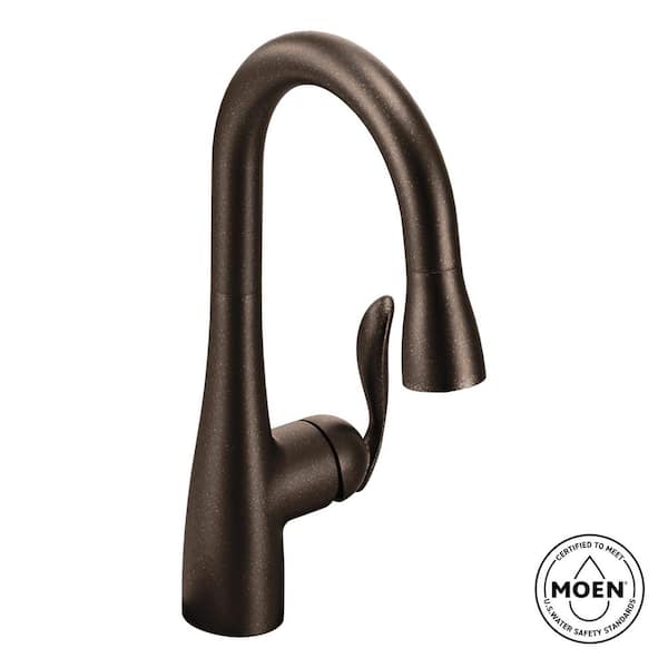 MOEN Arbor Single-Handle Pull-Down Sprayer Bar Faucet with Reflex and Power Clean in Oil Rubbed Bronze