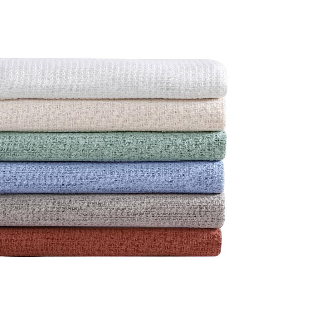 King Coral Cotton Woven Reversible Blanket