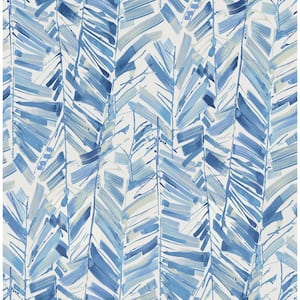 Chillin Out Bliss Blue Coastal Vinyl Peel and Stick Wallpaper Roll (Covers 30.75 sq. ft.)