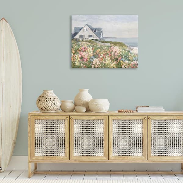 Coastal Cottage Meadow by Amber Sterling Unframed Nature Graphic Art Print 30 in. x 40 in.