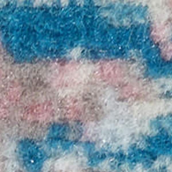 3 ft. x 5 ft. Ivory Pink and Blue Medallion Distressed Non Skid Area Rug