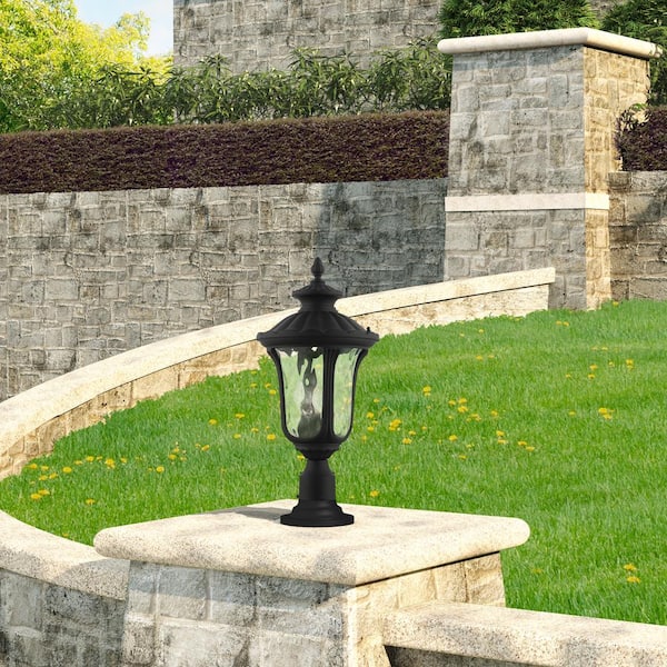 Oxford 3 Light Textured Black Outdoor Post Top Lantern