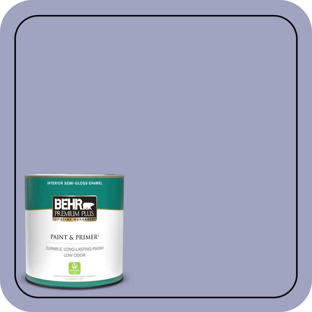 1 qt. #630D-4 Ruffled Iris Semi-Gloss Enamel Low Odor Interior Paint & Primer price history on PriceWatchPro