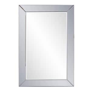 Large Rectangle Smokey Gray Mirror Hooks Contemporary Mirror (45 in. H x 31 in. W)