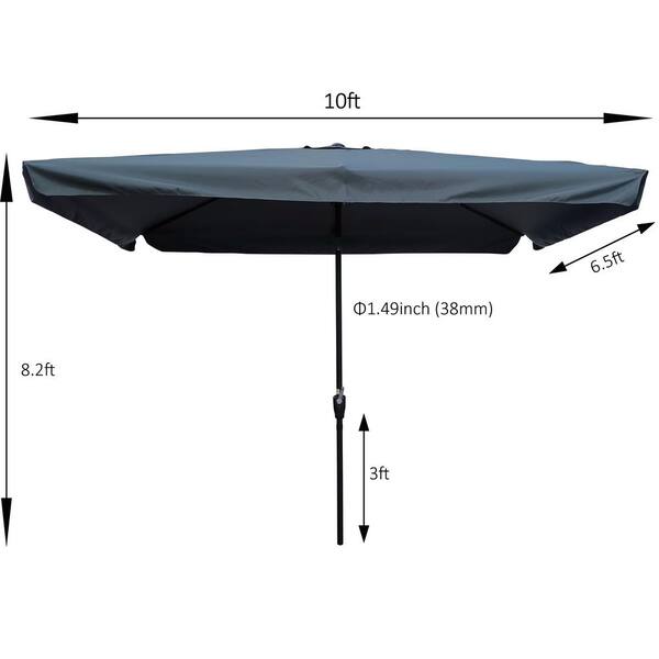 5 cantilever patio umbrella FIM C-Series 10.5' Hexagon Cantilever Patio Umbrella