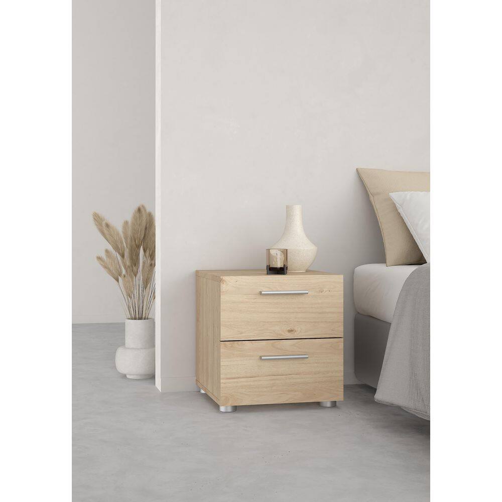 Tvilum Pepe Jackson Hickory 15.75 in. W 2 Drawer Nightstand