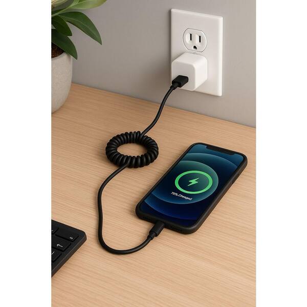 Cavo A Spirale Da 3 Ft Per Lightning – Tech & Go, Per Caricare IPad, IPod E IPhone