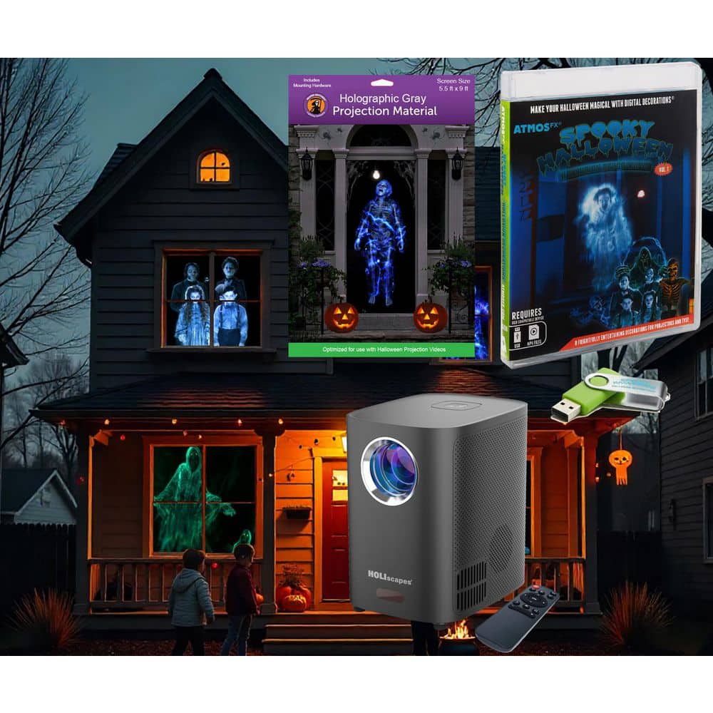 HoliScapes Atmosfx Spooky Halloween Hollusion Projector Kit