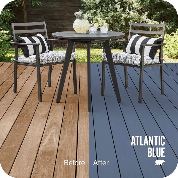 5 gal. #600F-6 Atlantic Blue Solid Color Waterproofing Exterior Wood Stain