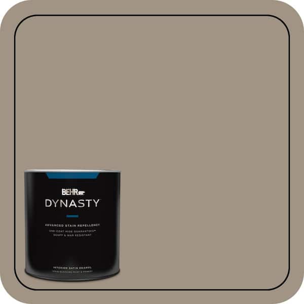 BEHR DYNASTY 1 qt. #PPU7-23 Rolling Pebble One-Coat Hide Satin Enamel Interior Stain-Blocking Paint and Primer