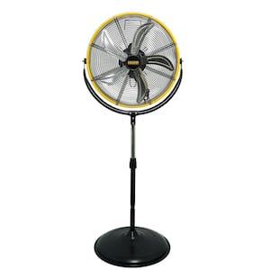 4300 CFM 20 in. High Velocity Pedestal Fan with Powerful 1/5 Motor, 6 ft. Power Cord, 180° Tilting Drum Head