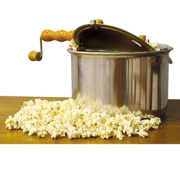 AmeriHome 6 qt. Popcorn Popper with Wooden Handle