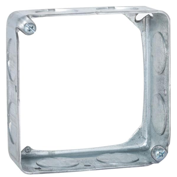 RACO 4 in. Square Drawn Extension Ring, 1-1/2 in. Deep with 3/4 in. KO's (50-Pack)