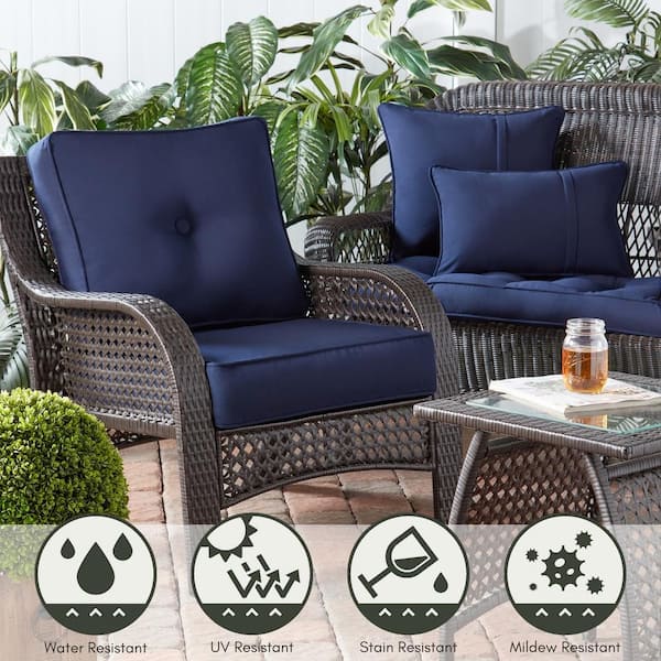 Navy deep seat cheap cushions