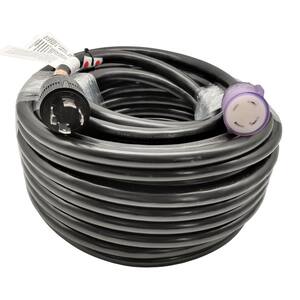 100 ft. 10/4 NEMA L14-30 Generator Extension Cord (NEMA L14-30P to L14-30R with Lighted) UL Listed