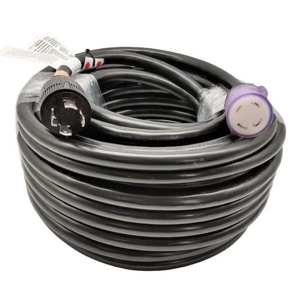 parkworld 100 ft. 10/4 NEMA L14-30 Generator Extension Cord (NEMA L14-30P to L14-30R with Lighted) UL Listed