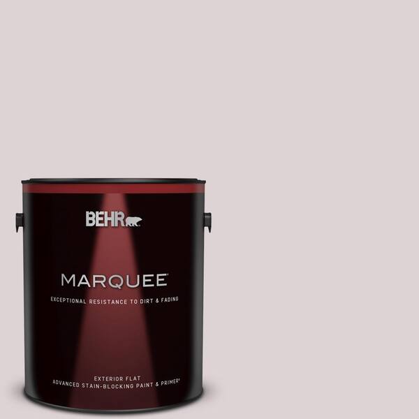 BEHR MARQUEE 1 gal. #100E-2 Mauve Mist Flat Exterior Paint & Primer