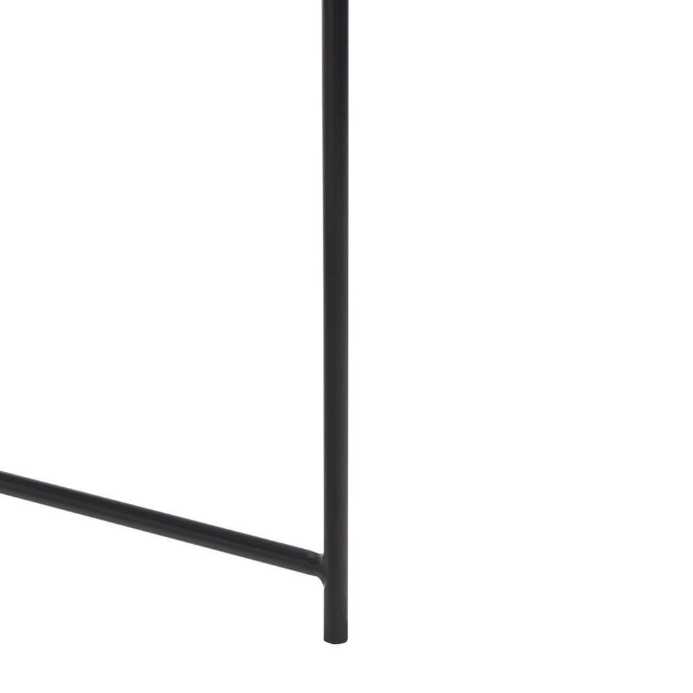 Portland Minimalist Gray Linen and Black Metal Accent Chair