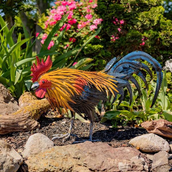 Zaer Ltd. International 21.25 in. Tall Iron Painted Rooster &quot