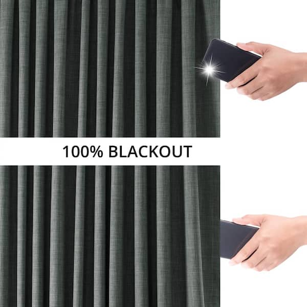 Exclusive Fabrics & Furnishings Black Extra Wide Velvet Rod Pocket Blackout  Curtain - 100 in. W x 108 in. L (1 Panel) VPCH-VET1212-108 - The Home Depot