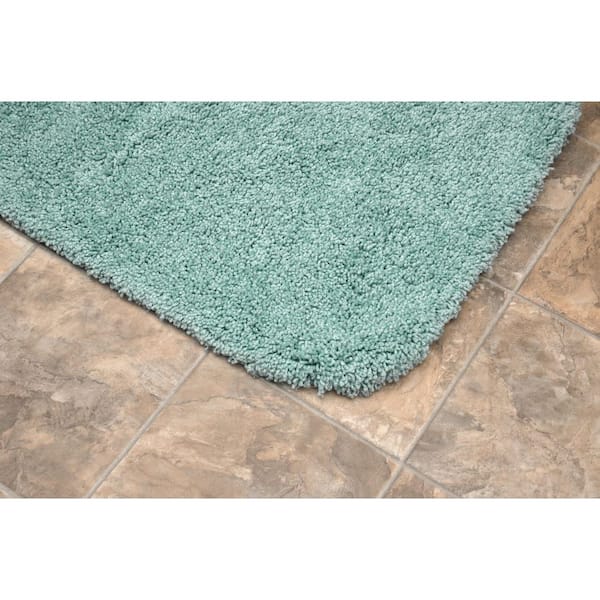 Serendipity Sea Foam 2-Piece Washable Bathroom Rug Set