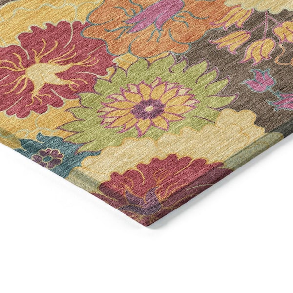 Chantille Machine Washable Indoor/Outdoor Abstract ACN2293 Chocolate 5 ft. x 7 ft. 6 in. Area Rug