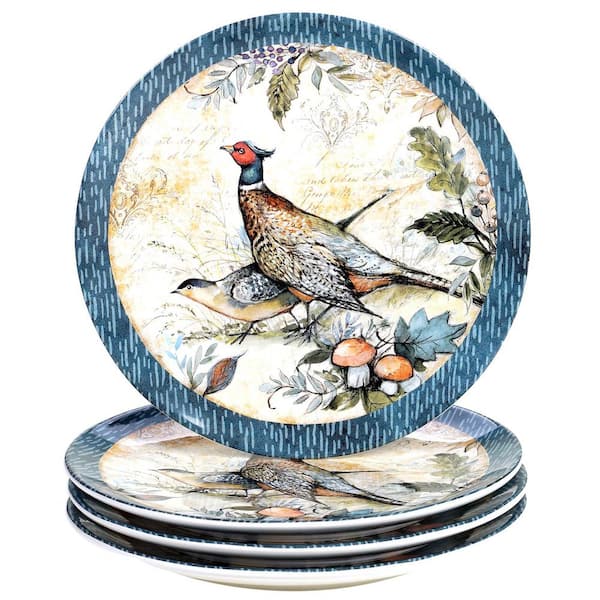 Certified International 11 in. Harvest Gatherings Multicolored Earthenware Dinner Plate (Set of 4)