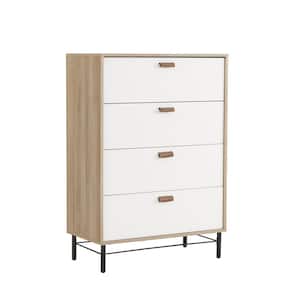 Anda Norr 4-Drawer Sky Oak Chest of Drawers 43.78 in. x 30.276 in. x 15.748 in.