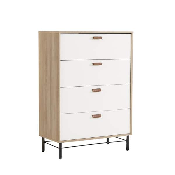 SAUDER Anda Norr 4-Drawer Sky Oak Chest of Drawers 43.78 in. x 30.276 in. x 15.748 in.
