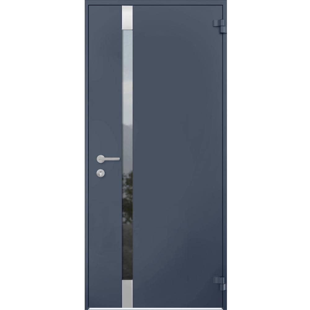 VDOMDOORS 36 in. x 80 in. Right-Hand/Outswing Tinted Glass Gray ...