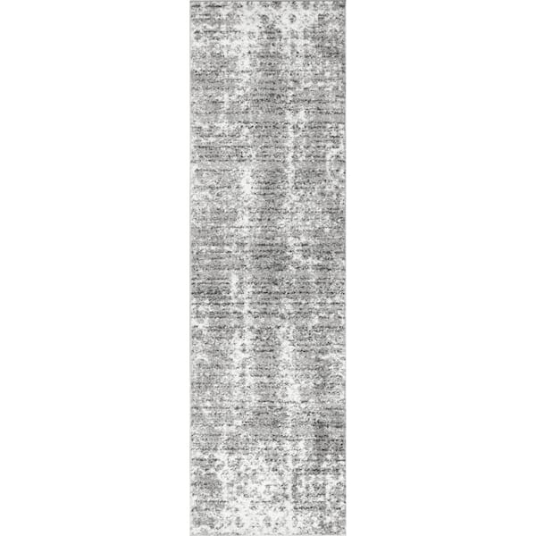 nuLOOM Deedra Misty Contemporary Gray 2 ft. 5 in. x 9 ft. 5 in. Runner Rug