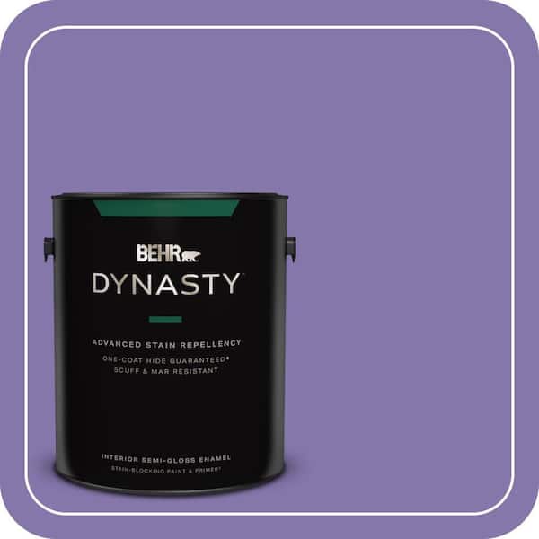 1 gal. #640B-6 Grape Parfait Semi-Gloss Enamel Interior Stain-Blocking Paint & Primer