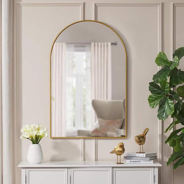 Home Decorators Collection Large Arched Gold Classic Accent Mirror ...
