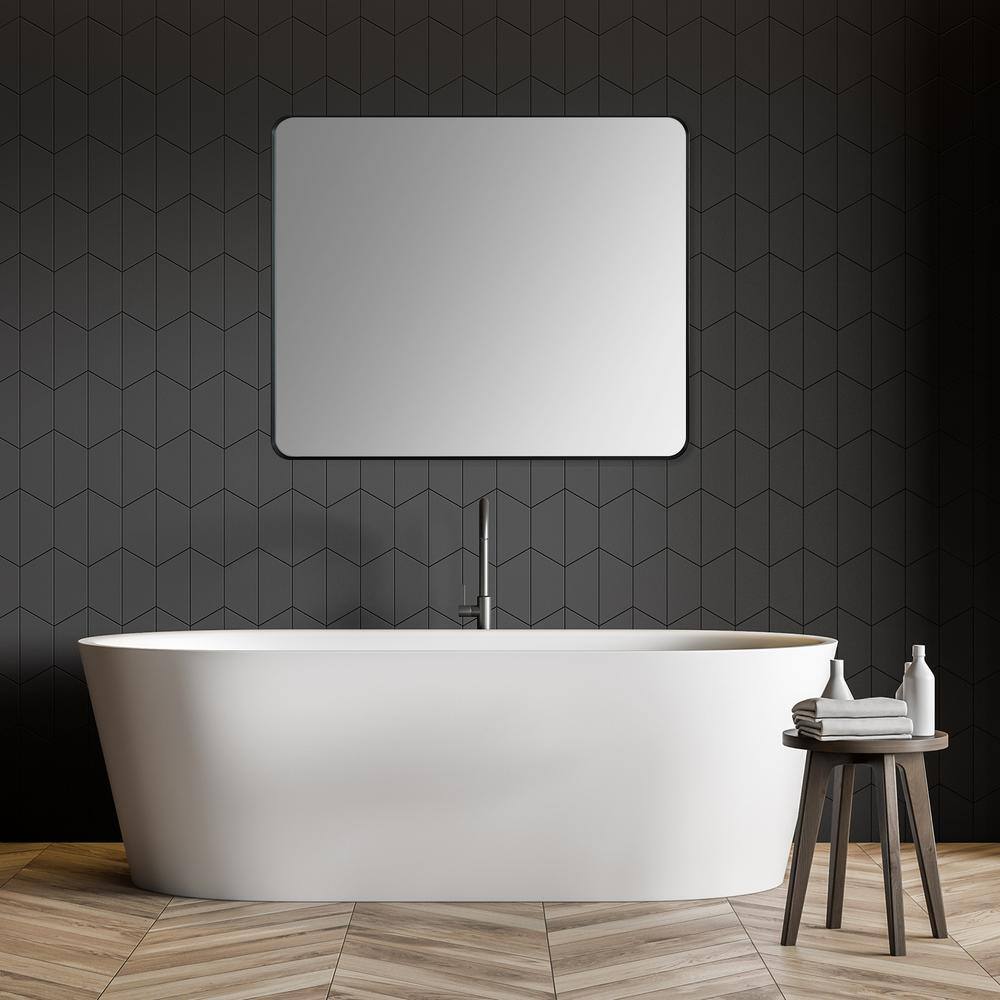 Elegante 36" Rectangular Silver Bathroom Vanity Mirror