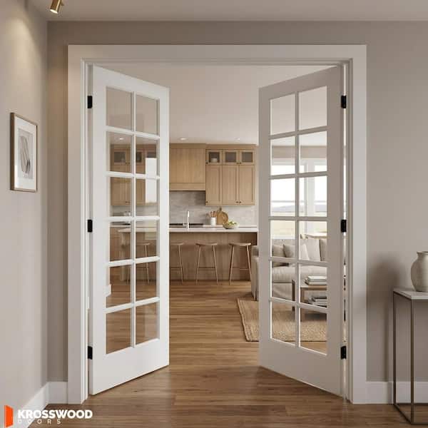 Krosswood Doors 72 in. x 96 in. Craftsman Shaker 12-Lite Both