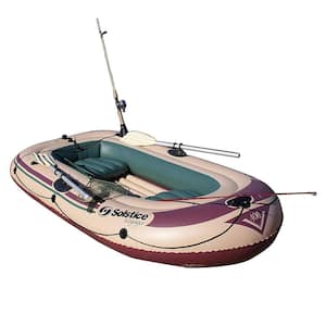 Brown Solstice Voyager Inflatable 4-Person Leisure Boat Raft (2-Pack)