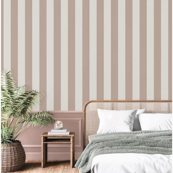 Tavish Pink Stripe Non-Pasted Wallpaper, 57.5 sq. ft.